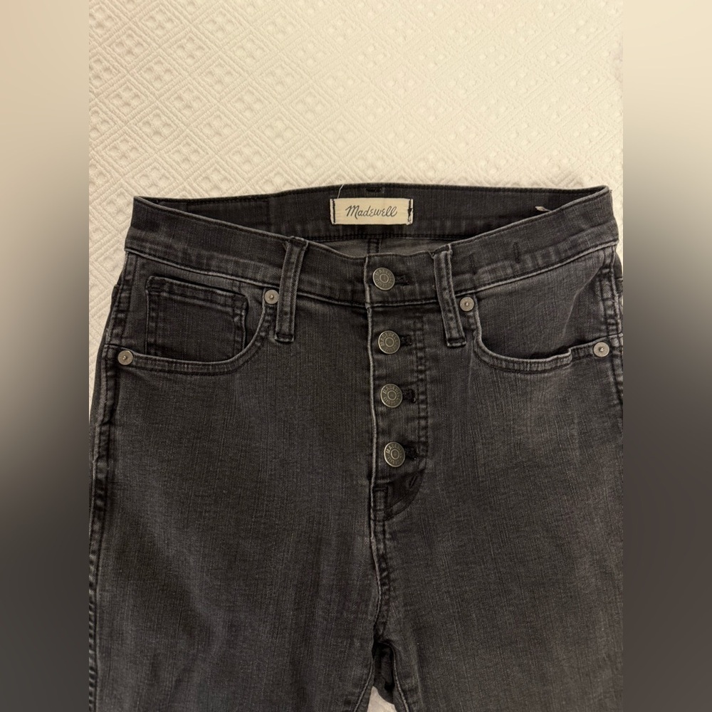 Madewell Black High Rise Jeans with Vintage Look - Picture 1 of 7